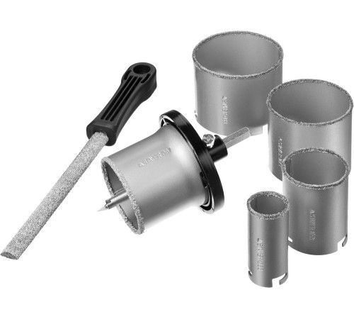 STAYER 8 шт, 33, 53, 67, 73, 83 мм, карбид вольфрама, набор кольцевых коронок, Professional (33345-H8) купить  в Сочи