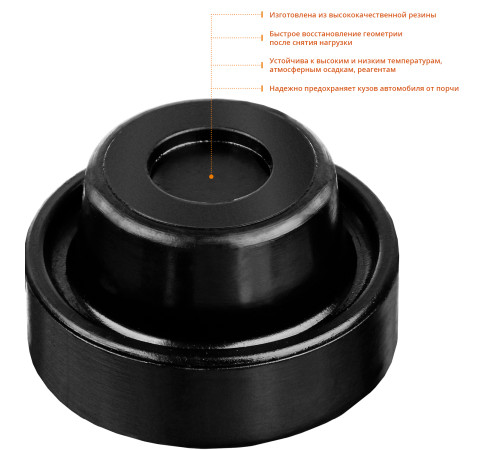 ЗУБР РГ-34, D52/d34/H32 мм, резиновая опора для домкрата, Профессионал (43007-34) купить  в Сочи