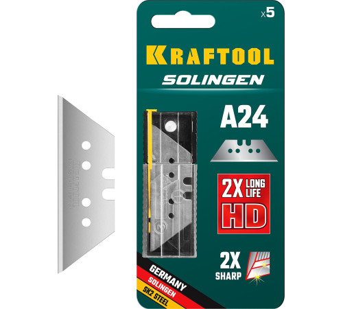 KRAFTOOL Solingen-А24, 5 шт, трапециевидные лезвия (09625-S5) купить в Сочи KRAFTOOL Solingen-А24, 5 шт, трапециевидные лезвия (09625-S5) купить в Сочи