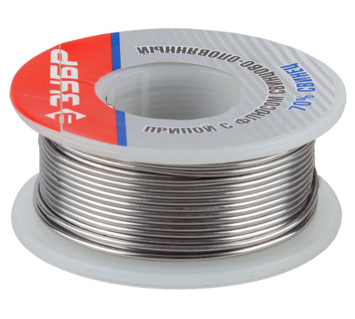 ЗУБР Sn 30%, Pb 70%, 100 гр, припой (55422-100) купить  в Сочи