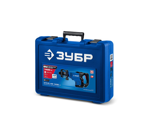ЗУБР 48 мм, 1400 Вт, АВТ, бесщеточный перфоратор SDS-Max, Профессионал (ЗПМБ-48-1400 ЭВ) купить  в Сочи