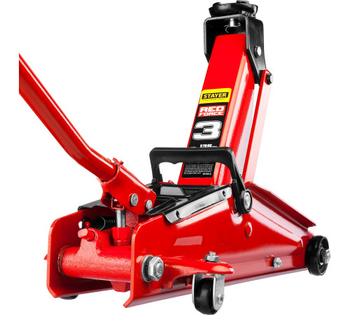 STAYER R-33 RED FORCE, 3 т, 135 - 400 мм, подкатной домкрат с увеличенным подъемом, Professional (43154-3) купить в Сочи STAYER R-33 RED FORCE, 3 т, 135 - 400 мм, подкатной домкрат с увеличенным подъемом, Professional (43154-3) купить в Сочи