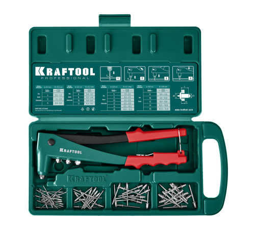 KRAFTOOL X-3, 2.4 - 4.8 мм, литой заклепочник в кейсе (31170-H6) купить в Сочи KRAFTOOL X-3, 2.4 - 4.8 мм, литой заклепочник в кейсе (31170-H6) купить в Сочи