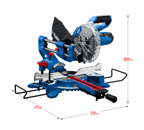 ЗУБР Профессионал ППТ-216-П пила торцовочная с протяжкой, d 216 х 30 мм, 1800 Вт купить  в Сочи