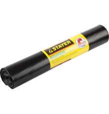 Stayer HEAVY DUTY, 120 л, 10 шт, черные, особопрочные, строительные мусорные мешки (39157-120)