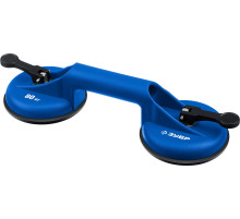 ЗУБР 80 кг, пластмассовый, двойной, стеклодомкрат на присоске, Профессионал (3372-2)