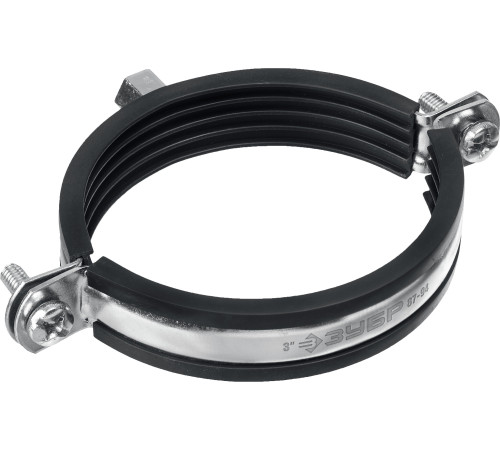 ЗУБР 3″, М8/М10, цинк, 10 шт, трубный хомут с гайкой (37880-87-94) купить  в Сочи