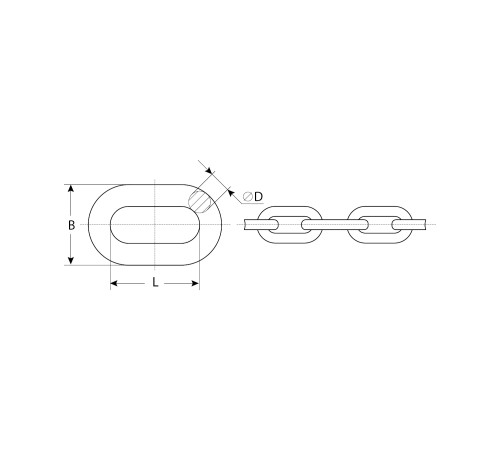 ЗУБР DIN 766, 8 мм, L 15 м, короткозвенная цепь, Профессионал (4-304050-08) купить  в Сочи