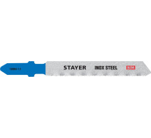 STAYER T118GF, T-хвост., Bi-Metal, по металлу 0.5-1.5 мм, шаг зуба 1.1 мм, раб. длина 50 мм, 2 шт, полотна для лобзика, Professional (15994-1.1)