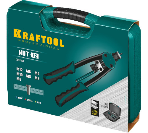 KRAFTOOL NUT-12, М3 - М12, резьбовой двуручный заклепочник в кейсе (31183) купить в Сочи KRAFTOOL NUT-12, М3 - М12, резьбовой двуручный заклепочник в кейсе (31183) купить в Сочи