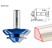 ЗУБР 50.8 x 22 мм, фреза кромочная для углового сращивания, Профессионал (28724-50.8)