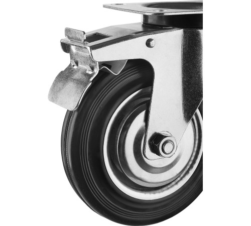 ЗУБР d 200 мм, г/п 185 кг, игольчатый подшипник, резина/металл, поворотное колесо, Профессионал (30936-200-S) купить  в Сочи