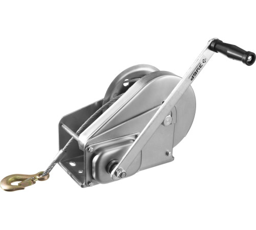 ЗУБР 1.3 т, 8 м, ручная барабанная подъемная тросовая лебедка, Профессионал (43117-1.3) купить  в Сочи