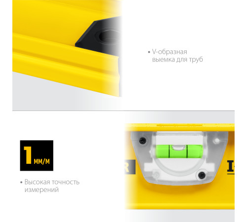 STAYER I-Bar 180˚, 400 мм, двутавровый, уровень с поворотным глазком (3470-040) купить  в Сочи