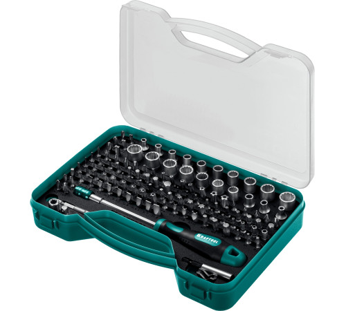 KRAFTOOL X-Drive-122, 122 шт, набор: отвертка-битодержатель с насадками (26816) купить  в Сочи