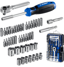 ЗУБР Компакт-47, 47 шт, отвертка-битодержатель с насадками, Профессионал (25283-H47)