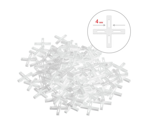 ЗУБР 4 мм, 100 шт, крестики для плитки (33811-4) купить  в Сочи