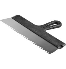 ЗУБР 350 мм, зуб 6 х 6 мм, пластиковая ручка, нержавеющий фасадный шпатель (10078-35-06)