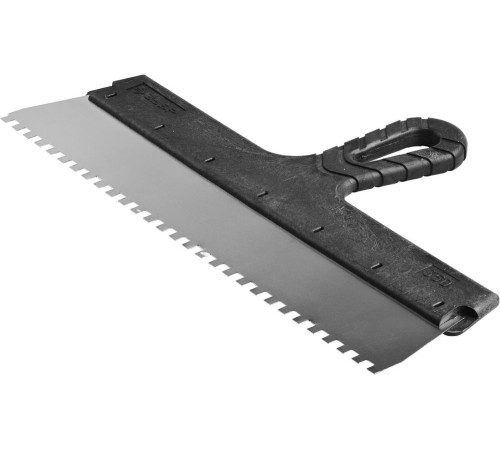 ЗУБР 350 мм, зуб 6 х 6 мм, пластиковая ручка, нержавеющий фасадный шпатель (10078-35-06) купить  в Сочи