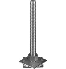 ЗУБР 80 x 80 x 250 мм, x М24, цинк, анкерная регулировочная стойка (310266-80)