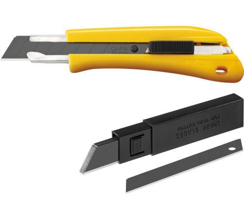 OLFA 18 мм, с авто фиксатором, нож с выдвижным лезвием (OL-BN-AL/BB/10BB) купить  в Сочи