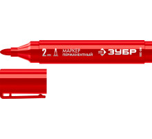 ЗУБР МП-300 красный, 2 мм перманентный маркер (06322-3)