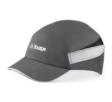 ЗУБР БИНОМ, серая, ударопрочный корпус, укороченный козырёк 55мм, размер от 54 до 59см, защитная каскетка, Профессионал (11097)