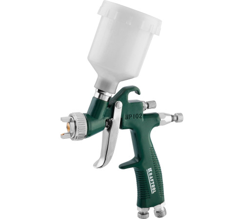 KRAFTOOL AIRKRAFT MINI, HVLP, 1 мм, пневматический краскопульт с верхним бачком (06565-1.0) купить  в Сочи