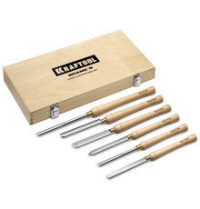 KRAFTOOL Grand-6 6 предм., набор токарных резцов по дереву (18368)
