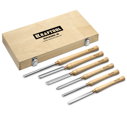 KRAFTOOL Grand-6 6 предм., набор токарных резцов по дереву (18368) купить  в Сочи