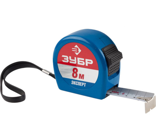 ЗУБР Alu+, 8 м х 25 мм, ударопрочная рулетка, Профессионал (34058-08-25) купить  в Сочи