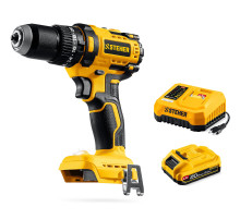 STEHER 20 В, 65 Н·м, 1 АКБ LMS (2 А·ч), бесщеточная ударная дрель-шуруповерт (CBS-65-21)