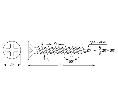 ЗУБР СГМ, 32 х 3.5 мм, фосфатированное покрытие, 65 шт, саморез гипсокартон-металл, Профессионал (300016-35-032) купить  в Сочи