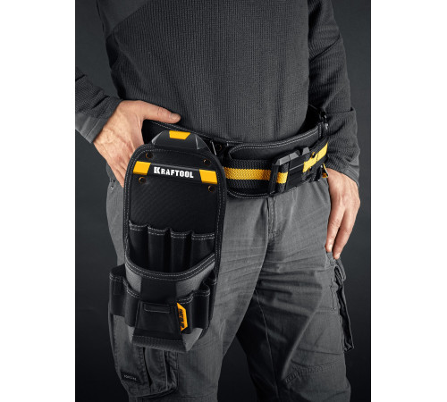 KRAFTOOL KP-11 с быстросъёмным креплением FastClip, 11 карманов и петель, 170 х 360 мм, поясная сумка (38777) купить  в Сочи