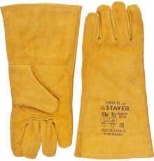 STAYER PROFI 350 мм, XL (10), с подкладкой, спилковые, для сварки и тяжелых механических работ, термостойкие краги, Professional (11332-XL)