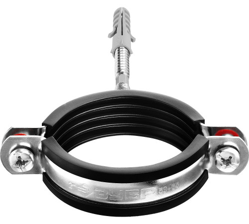 ЗУБР 2″, цинк, 1 шт, трубный хомут с сантехнической шпилькой и дюбелем (37866-59-65) купить  в Сочи