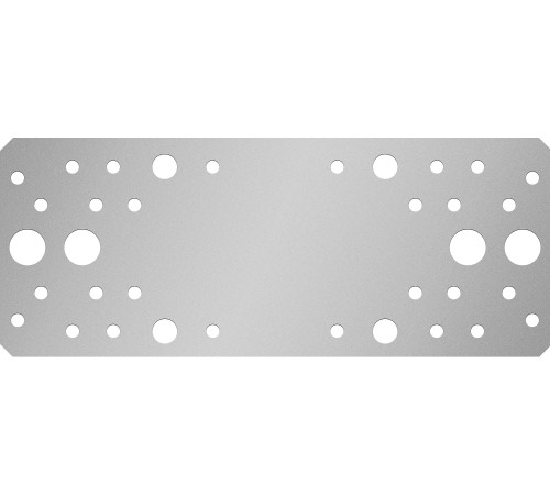 ЗУБР КП-2.5, 200 x 80 x 2.5 мм, цинк, крепежная пластина (31023-200) купить  в Сочи