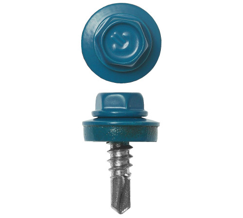 ЗУБР СКМ 5009, 25 х 5.5 мм, неб.-голуб., 800 шт, кровельный саморез (4-300310-55-025-5009) купить  в Сочи