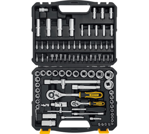 STAYER AUTO 94, 94 предм., (1/2″+1/4″), универсальный набор инструмента, Professional (27760-H94) купить  в Сочи