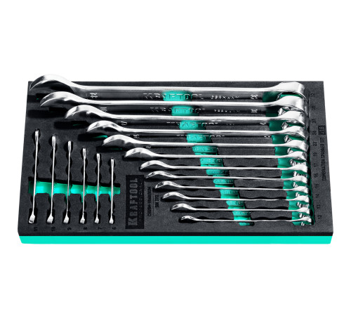 KRAFTOOL 18 шт, 6 - 32 мм, набор комбинированных гаечных ключей (27079-H18E) купить  в Сочи