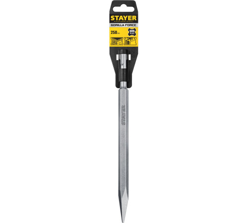 STAYER Gorilla Force, 250 мм, SDS-Plus, пикообразное зубило, Professional (29351-00-250) купить в Сочи STAYER Gorilla Force, 250 мм, SDS-Plus, пикообразное зубило, Professional (29351-00-250) купить в Сочи