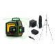 STAYER SL-3D #3, 50м, точн. +/-0,5 мм/м, зеленый лазерный нивелир, штатив (34963-3) для горизонтальной и вертикальной разметки