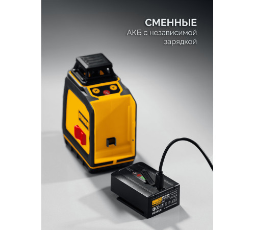 STAYER SL-3D #3, 50м, точн. +/-0,5 мм/м, зеленый лазерный нивелир, штатив (34963-3) для горизонтальной и вертикальной разметки