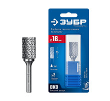 ЗУБР 16х25 мм, тип А (цилиндр с гладким торцом), хв-к 6 мм, твердосплавная борфреза, ПРОФЕССИОНАЛ (28800-16-25)