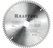 KRAFTOOL Multi Material, 250 х 30 мм, 80Т, пильный диск по алюминию (36953-250-30)