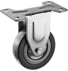 ЗУБР d 75 мм, г/п 50 кг, резина/полипропилен, неповоротное колесо (30956-75-F)