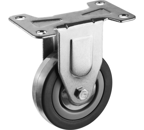 ЗУБР d 75 мм, г/п 50 кг, резина/полипропилен, неповоротное колесо (30956-75-F) купить  в Сочи