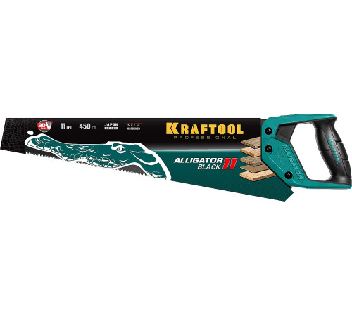 KRAFTOOL Alligator Black 11, 450 мм, ножовка для точного реза (15205-45) купить в Сочи KRAFTOOL Alligator Black 11, 450 мм, ножовка для точного реза (15205-45) купить в Сочи