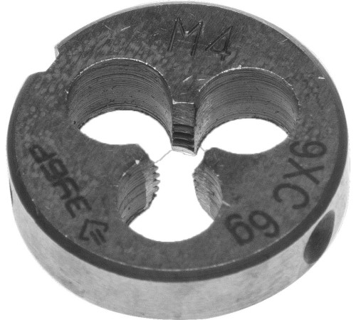 ЗУБР М4 x 0.7 мм, сталь 9ХС, плашка круглая ручная (4-28022-04-0.7) купить  в Сочи