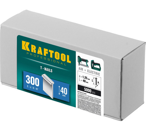 KRAFTOOL тип 18GA (47/300/F) 40 мм, 5000 шт, гвозди для нейлера (31785-40) купить  в Сочи